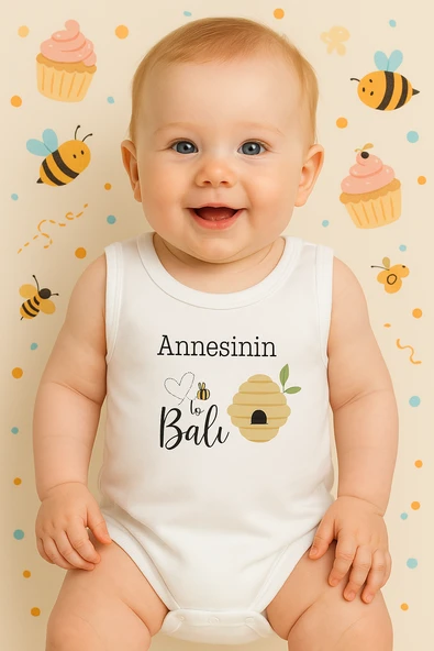 Annesinin Balı Baskılı Body