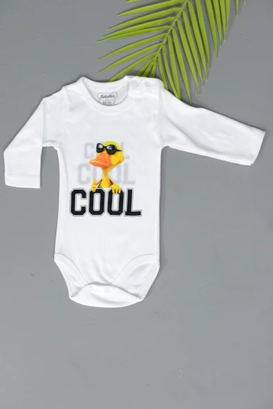 Cool Ördek Baskılı Uzun Kollu Body - Resim 2
