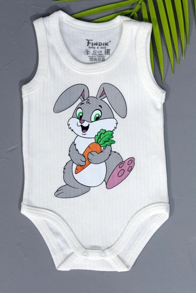 Unisex Beyaz Body Çıtçıtlı Bisiklet Yaka Atlet Kol Beyaz - 2