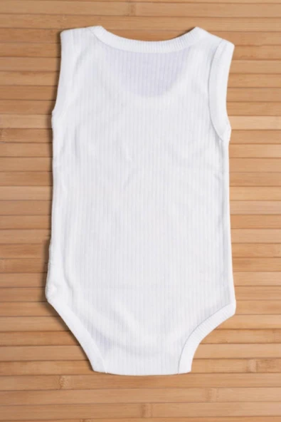 Ribanalı Body Beyaz 3-6-9-12 Ay - Resim 2