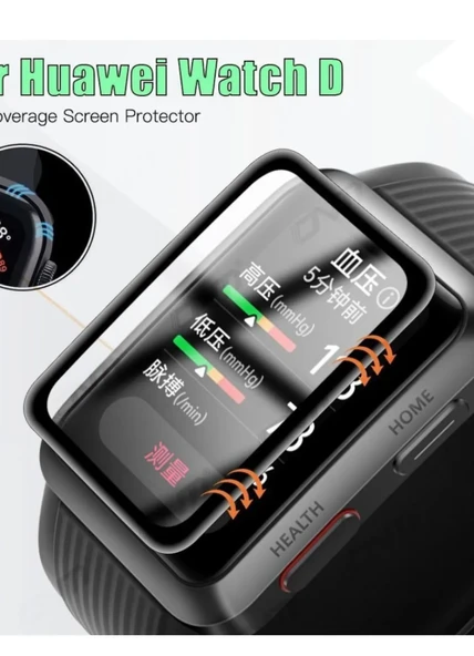 HUAWEI WATCH Fit 3 İle Uyumlu 20D Tam Kapatan Kenarleri Siyah Kırılmaz Nano Cam Ekran Koruyucu - 3