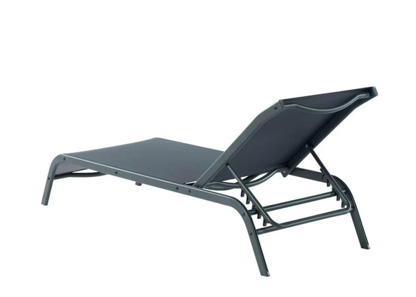 Omnipazar SY-2532 Brezza Fileli Alüminyum Lüks Şezlong Antrasit - 4