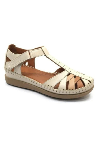 Venüs 25033540Y Kadın Hakiki Deri Renkli Kapalı Delikli Cırtlı Sandalet - 5