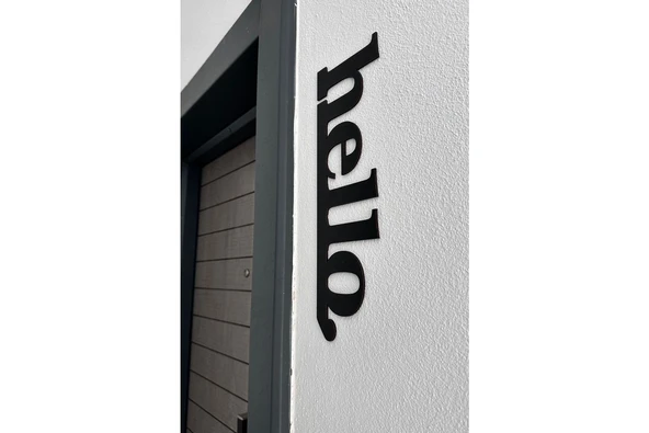 Hello Ahşap Duvar Yazısı Duvar Dekor - 2