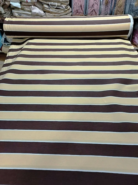 Balkon Perdesi Kalın Branda Kumaşı Metrelik (En 270cm)-Kahve Krem - 2