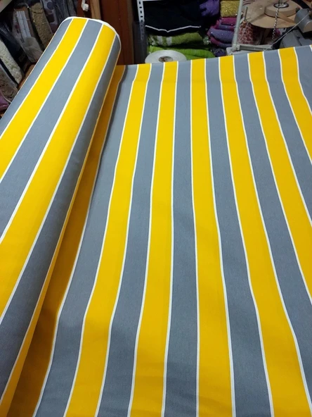 Balkon Perdesi Kalın Branda Kumaşı Metrelik (En 280cm)-Sarı Gri