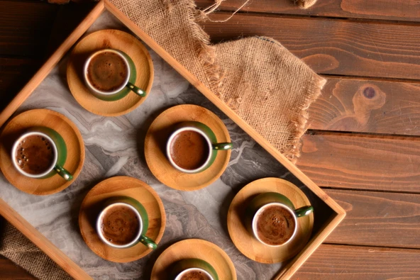 Marbella - Mermer Desenli Tepsi Beyaz ORT - Resim 3