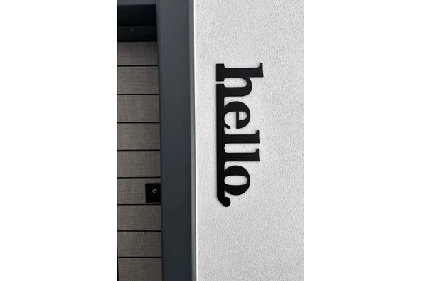 Hello Ahşap Duvar Yazısı Duvar Dekor