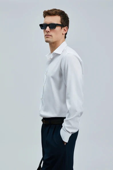 Lufian 111010636 Next Lyocell Karışımlı Gömlek Regular Fit Erkek Gömlek - Resim 3