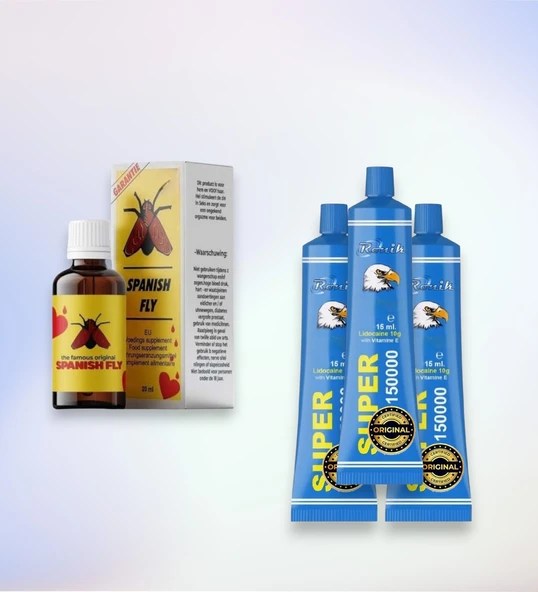 SPANİSH FLY BAYAN İSTEK ARTTIRICI DAMLA+3 KUTU VİGAAA 150000 GECIKME ETKILI KREM GİZLİ KARGO
