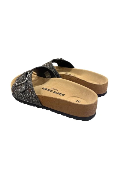 Pierre Cardin Anatomik Taban Tokalı Taş İşlemeli Bayan Terlik - 12