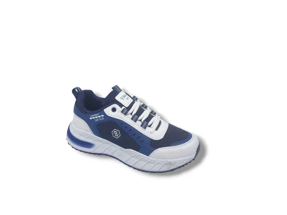 Zerhan 7620 Unisex Lacivert Bağcıklı File Spor Ayakkabı - Resim 4