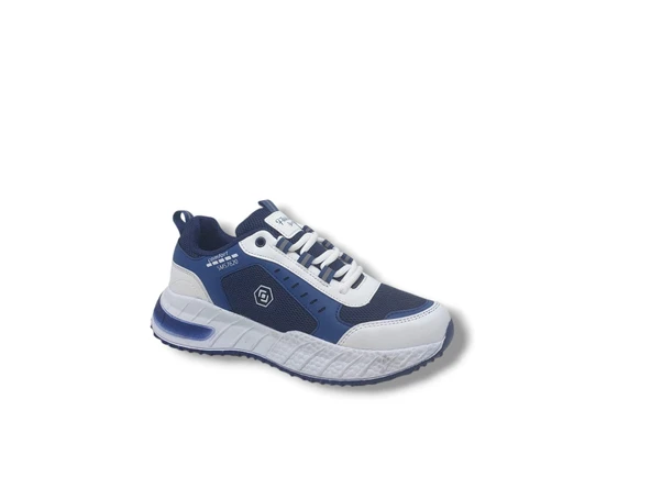 Zerhan 7620 Unisex Lacivert Bağcıklı File Spor Ayakkabı - Resim 2