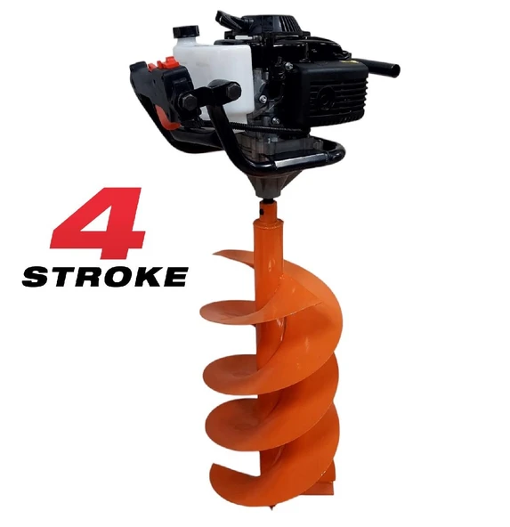 Tomking EA144P Çift Helezonlu 4 Zamanlı Toprak Burgu Makinası 200 mm 4 Hp - Resim 4