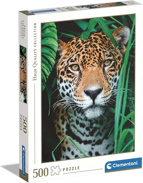Clementoni  500 Parça Yetişkin Puzzle  Jaguar In The Jungle 35127