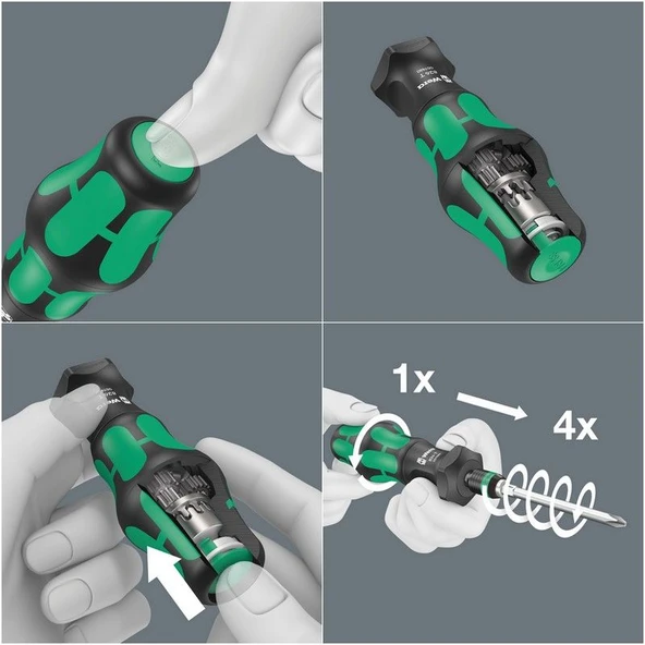 WERA Kraftform Kompakt Turbo Bits Tornavida Seti (05057482001) - 9