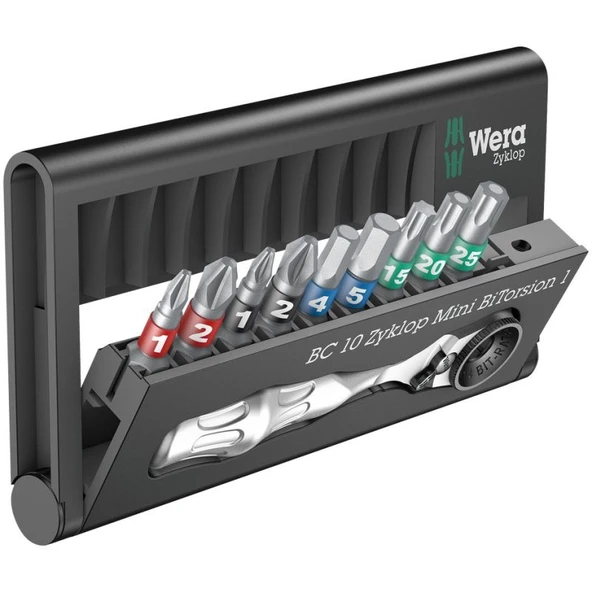 WERA Bit-Check 10 Zyklop Mini Dairesel Uç Seti (05057418001) - 6