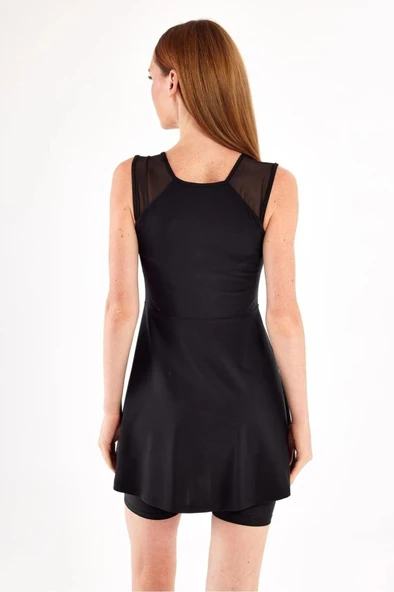 Adasea 251615 Siyah Anıta Askılı Şortlu Yüzücü Mayo - 2