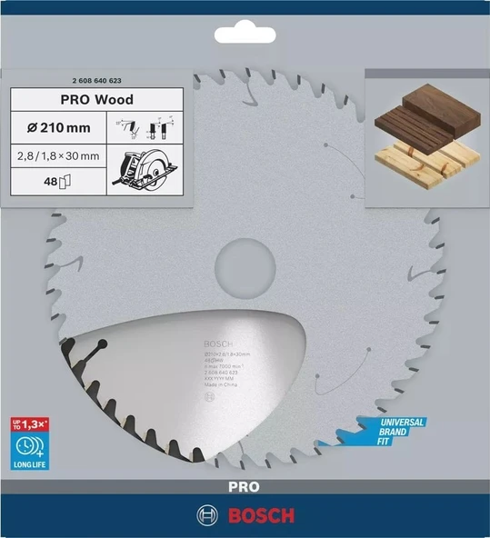 BOSCH Pro Wood 210 mm 48 Diş Ahşap Daire Testere Bıçağı - 10