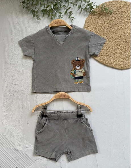 Ayıcık İşlemeli Alt Üst Takım - 6