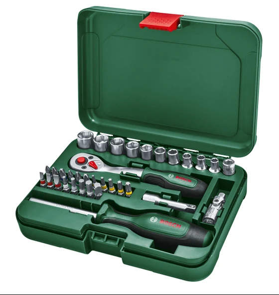 BOSCH 34 Parça Cırcırlı Tornavida ve Lokma Takımı (1600A02BY1) - 2