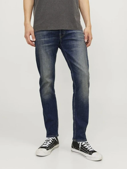 Jack Jones Mıke Tapered Fit Erkek Jean Pantolon 12158610 - 6