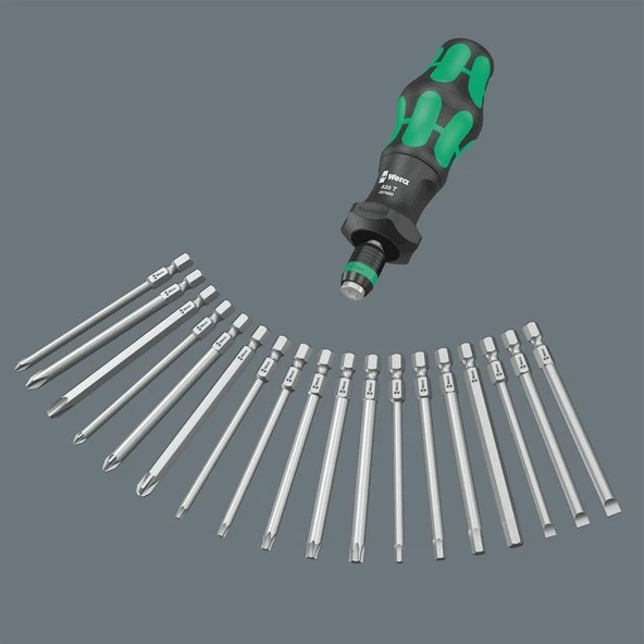 WERA Kraftform Kompakt Turbo Bits Tornavida Seti (05057482001) - 4