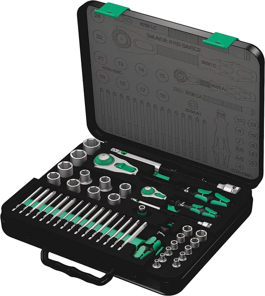 WERA 8100 SA/SC 2 Zyklop Mini Lokma Takımı 43 Parça (05160785001) - 9