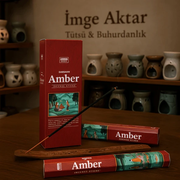 Darshan İncense Amber 20'li Çubuk Tütsü ürün görseli
