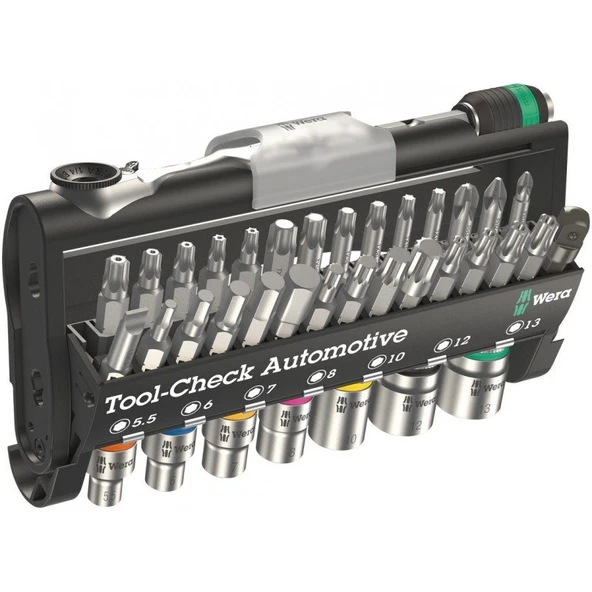 WERA Tool-Check Automotive1 Mini Lokma ve Bits Uç Seti (05200995001) - 9