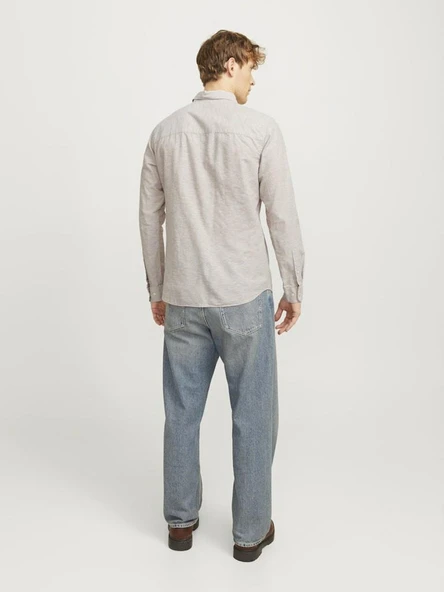 Jack Jones Breeze Keten Slım Fit Erkek Gömlek 12268964 - 3