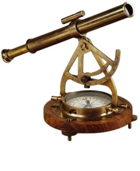 DENİZCİLİK GRUBU-Marine Pirinç Aksesuar-PUSULALI TELESKOP-25x33x18 CM-JTTR2501 ürün görseli