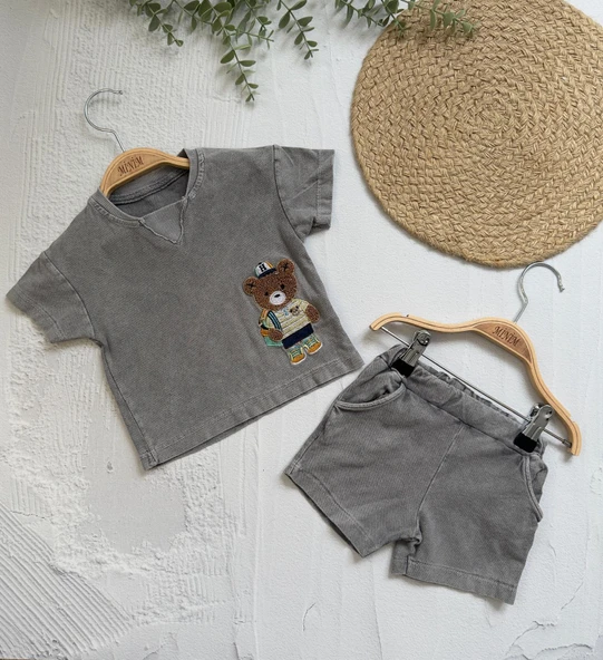 Ayıcık İşlemeli Alt Üst Takım