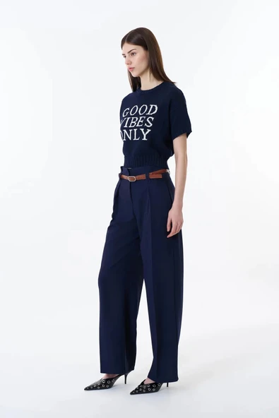 Quzu Kemer Detaylı Kadın Pantolon - 3