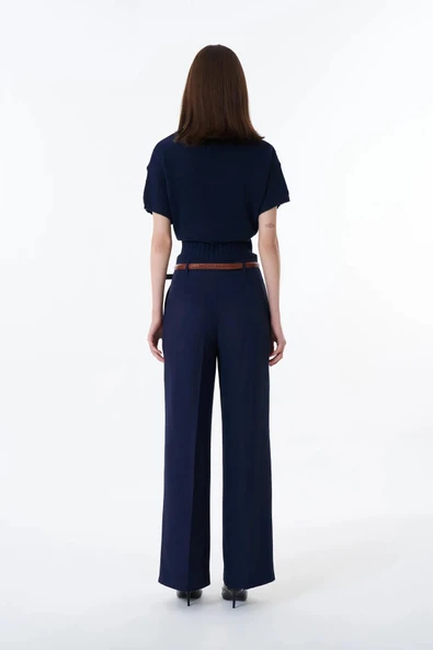 Quzu Kemer Detaylı Kadın Pantolon - 5