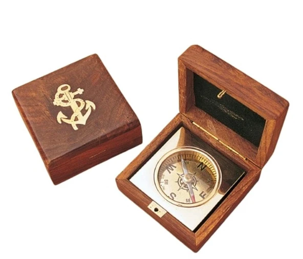 DENİZCİLİK GRUBU-Marine Pirinç Aksesuar-KUTULU PUSULA-7,5x8x4 CM-JTTR2714 ürün görseli