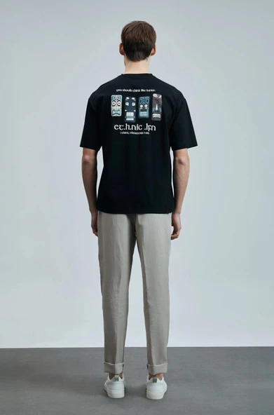 Lufian 111020248 Mask Modern Grafik T- Shirt Erkek Tişort - Resim 9