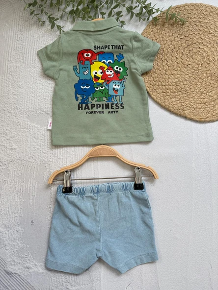 Fırst Have Yazılı Alt Üst Takım, Eglenceli Geometrik Şekilli - 10