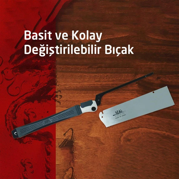 SUIZAN 2400 Dozuki Dovetail Cross-Cut Katlanır Japon Testeresi 24 cm - 6
