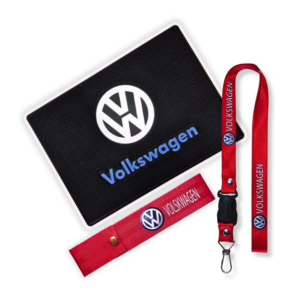 Volkswagen Anahtarlıklı Oto Ayna Askı Ipi Torpido Üstü Kaydırmaz Ped Tampon Çeki Ipi