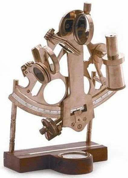 DENİZCİLİK GRUBU-Marine Pirinç Aksesuar-STANDLI SEXTANT-25x22x16 CM-JTTR30467 ürün görseli