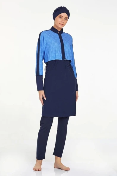 Adasea 4573 Sporcu Lycra Tam Boy Tesettür Mayo - Resim 13