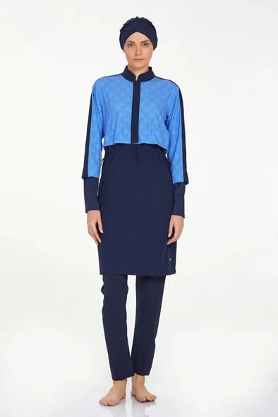 Adasea 4573 Sporcu Lycra Tam Boy Tesettür Mayo - Resim 14