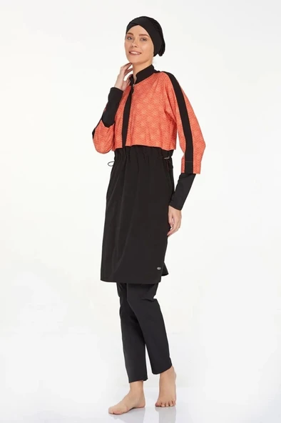 Adasea 4573 Sporcu Lycra Tam Boy Tesettür Mayo - Resim 10