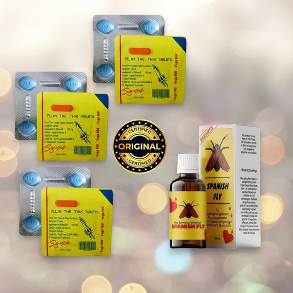 1 Kutu Spanish Fly Bayan Destekleyici Damla + 100mg 4'lü x 3 Dizi Vega100 istek artirici Destekleyici Takviye Tablet