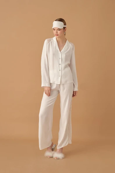 Pierre Cardin İpek Saten Altılı Gelin Çeyiz Takımı - Lx.25272 Ivory - 3