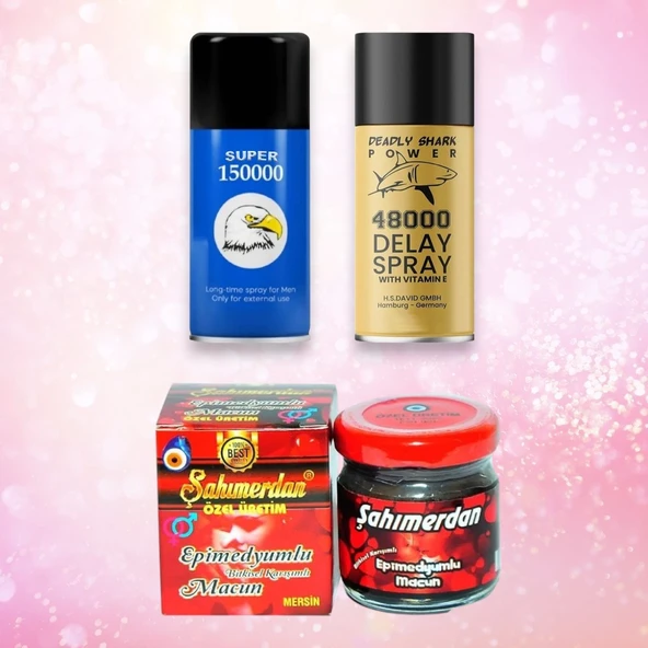 Şahımerdan Ballı Bitkisel Karışımlı Macun 45 Gram+2 Kutu Super Viga Set Orjinal Gecıkme Etkili Delay Erkek Sprey