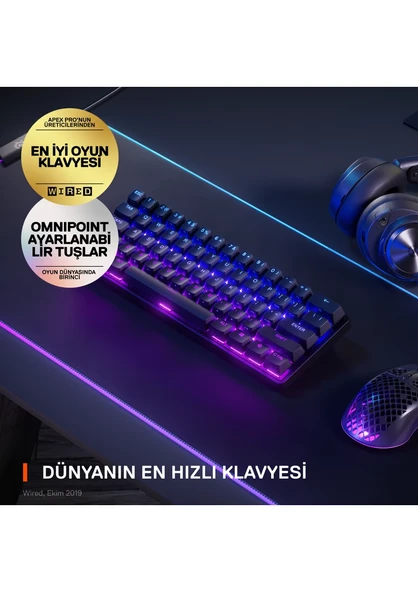 Steelseries Apex Pro Mini Wireless Kablosuz Mekanik Oyuncu Klavyesi - 10