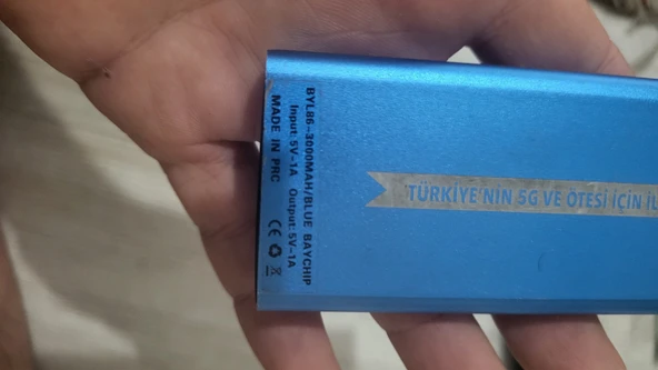 Powerbank mini alüminyum kasa 3000 mah ikinci el sağlam - 3