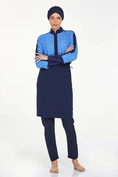 Adasea 4573 Sporcu Lycra Tam Boy Tesettür Mayo - Resim 16